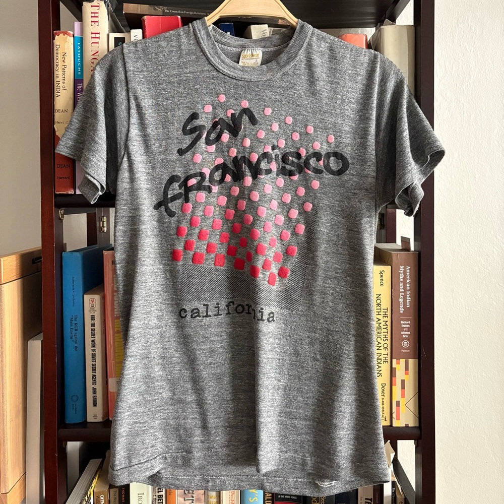 Vintage 70s Gray San Francisco Graphic Tee - Single Stitch - Slim Fit - Size XS